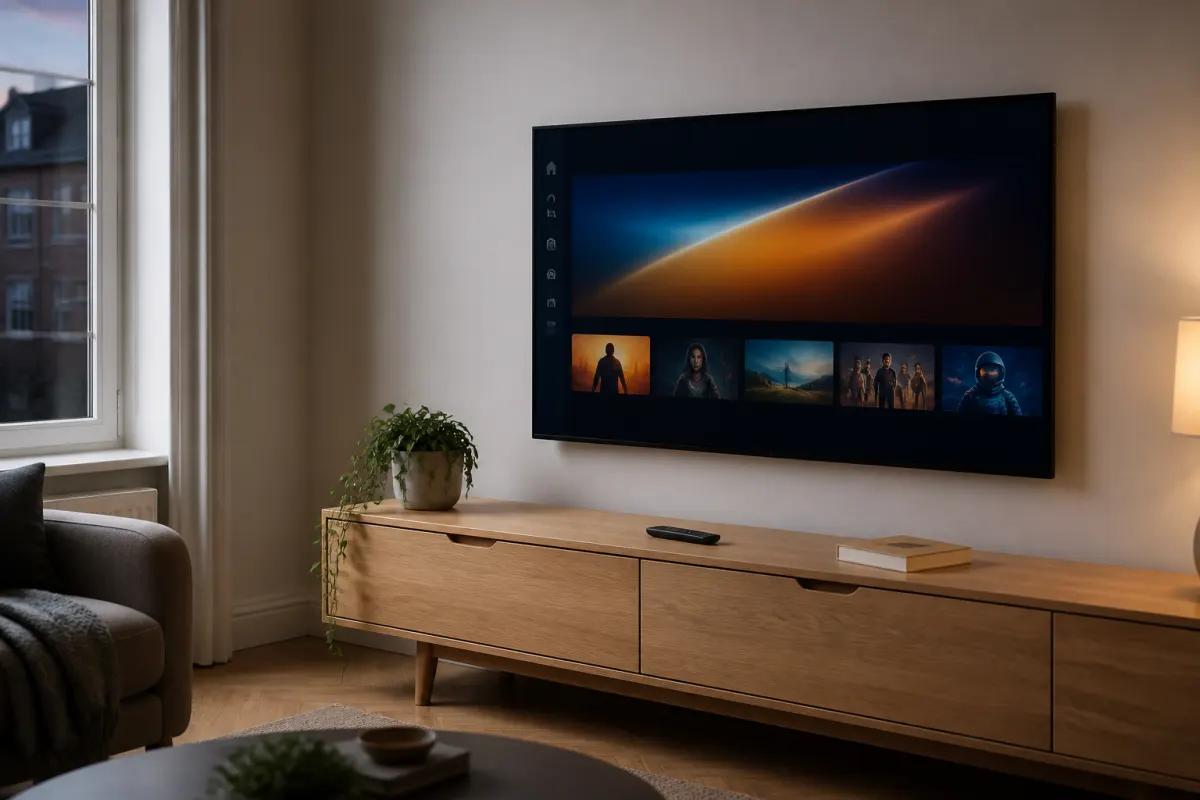 Living room TV ready for StreamHut TV setup